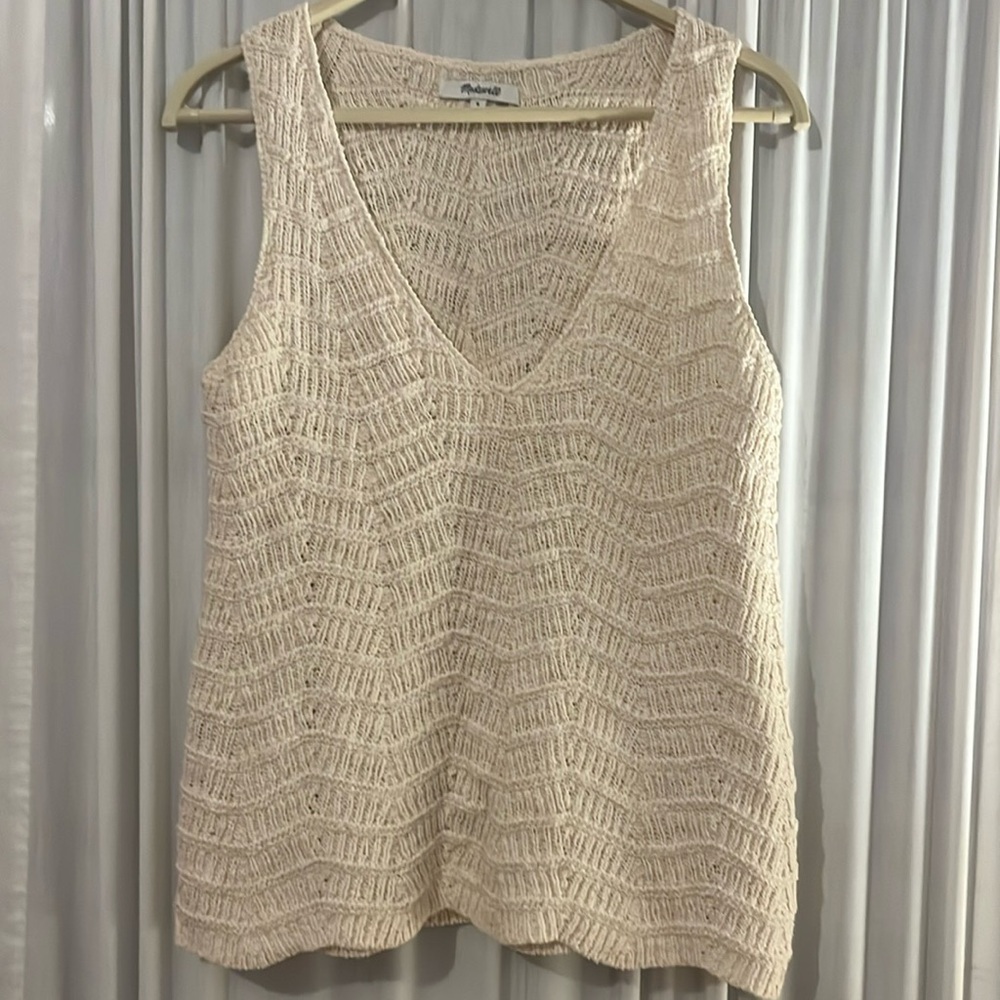 Madewell Textured Cream Tank Top